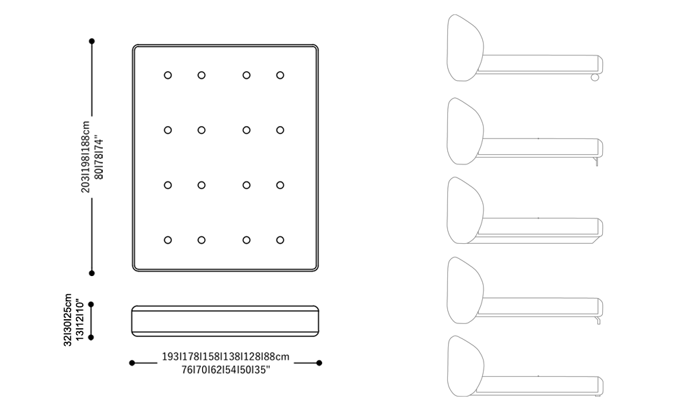 Imagem das dimensões completas do produto